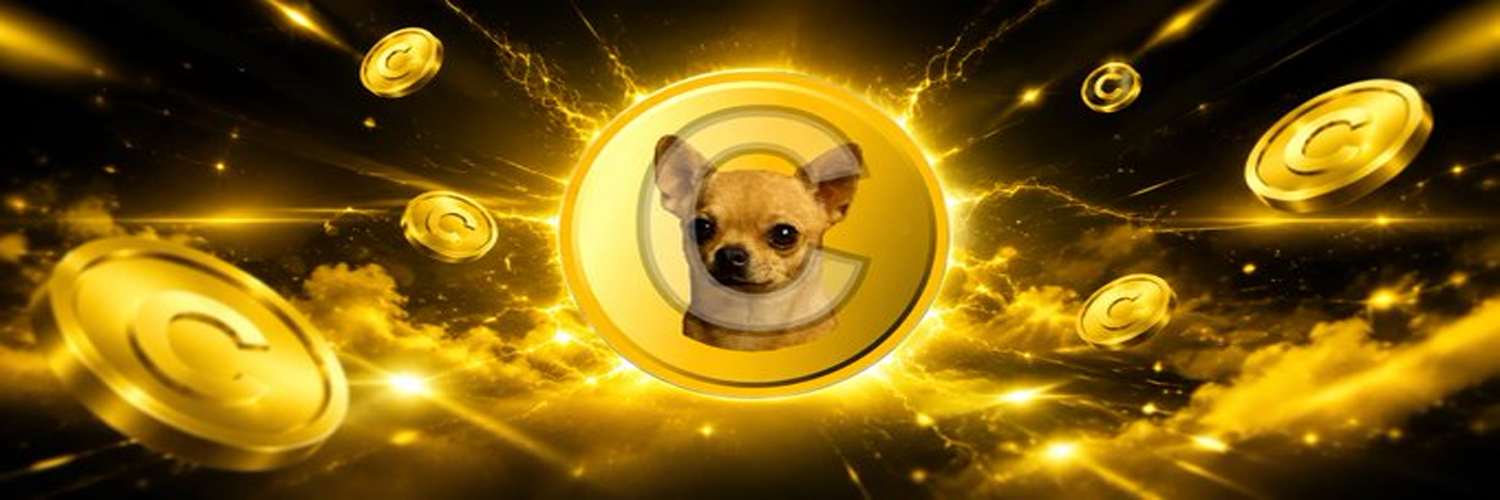 Chihuahuacoin banner — golden coins and lightning